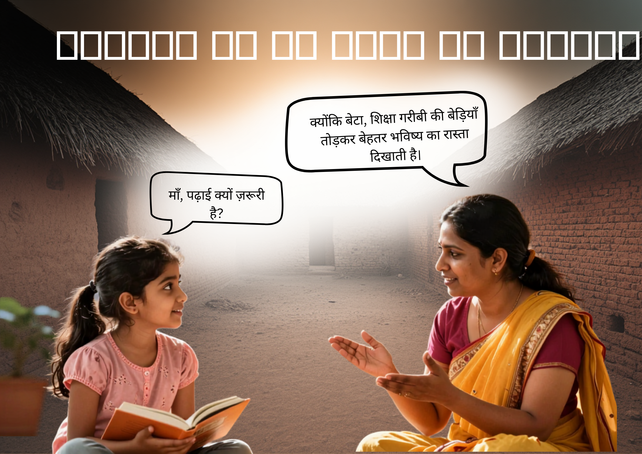 mother & daughter education poster